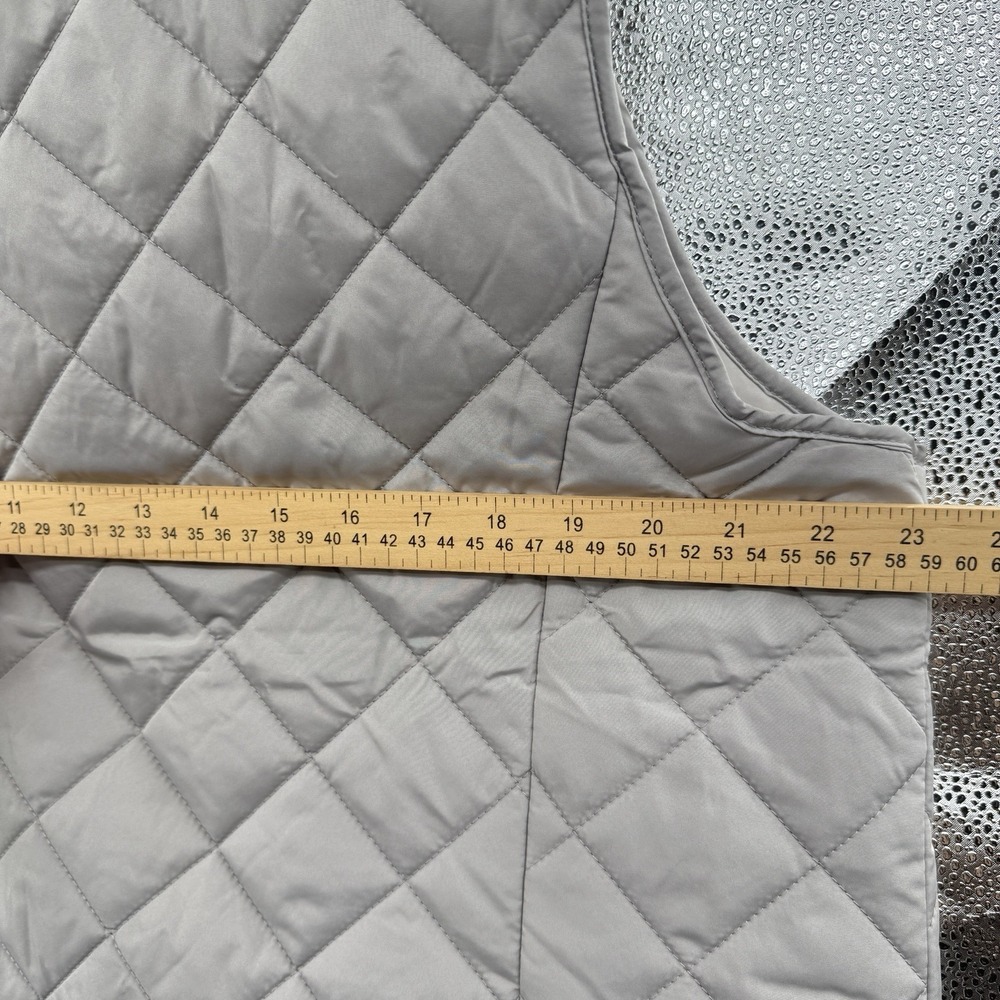 Lands'‎ End Women's Sz  18/XL Quilted Insulated Vest Gray Repreve Zip Front New - Picture 13 of 13